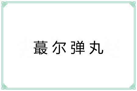 蕞尔弹丸